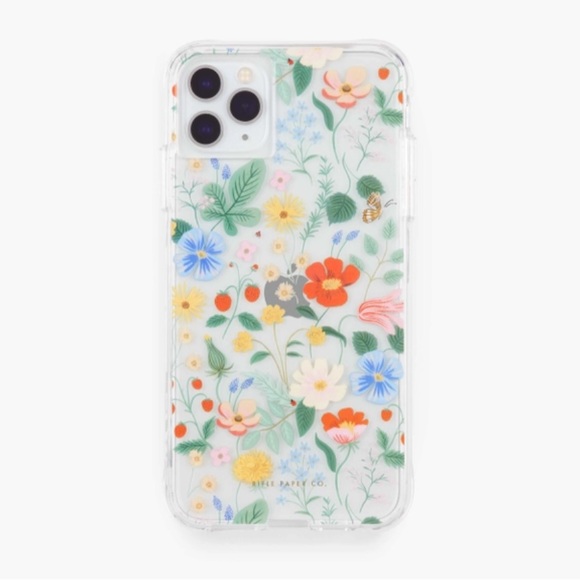 Rifle Paper Co Clear Strawberry Fields iPhone Case - Picture 1 of 5